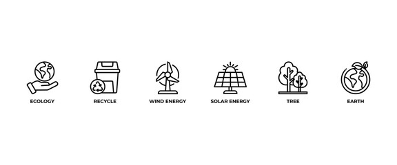 Environment banner web icon vector illustration concept with icon