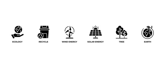 Environment banner web icon vector illustration concept with icon