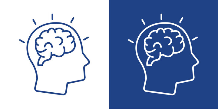Mindset Blue And White Icon Style Collection