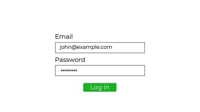 login button appears for finished username and password fields on light app ui animation.