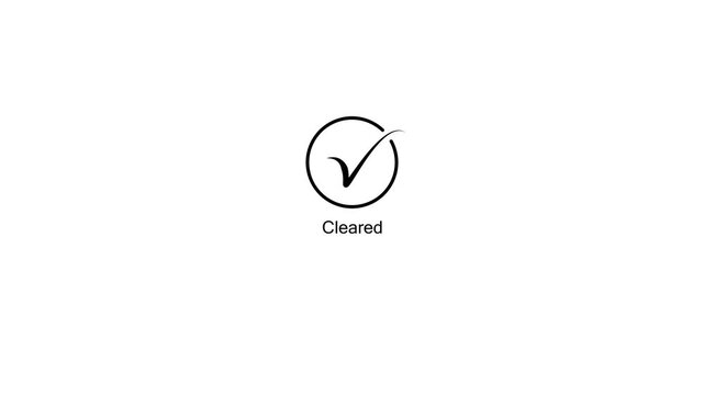 Clear Checkmark in Circle Confirmation video animation for Approval or Completion check mark tick