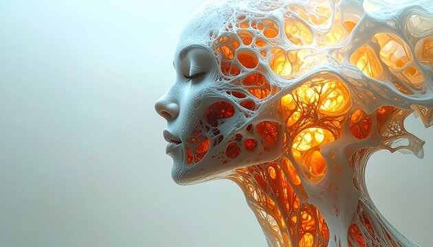 A full human figure with a hollowed core,_outer form intact,_inner structure absent
