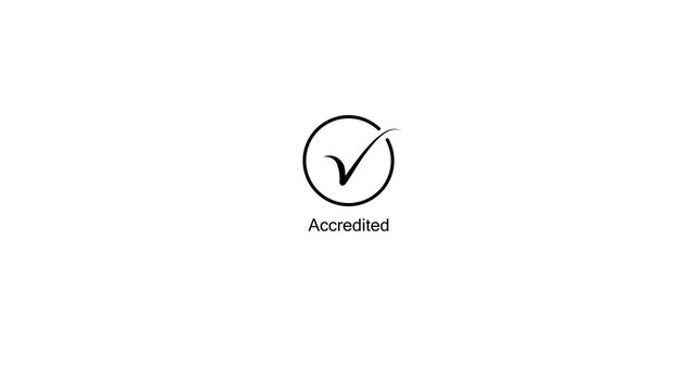 Accredited Checkmark Symbol Symbolizing Approval and Assurance in Business and Education Settings accreditation.