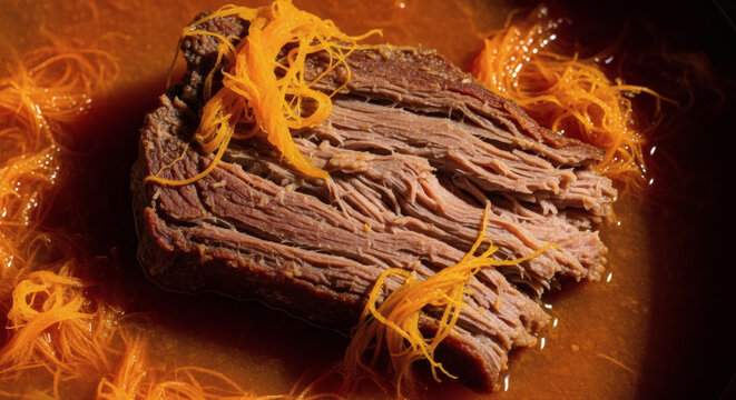 Charquican Stew With Sun Dried Beef And Rustic Pumpkin Fiber Texture