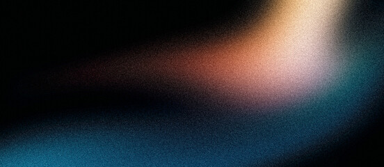 Fototapeta na wymiar Grainy poster header cover background, orange pink dark blue noise texture liquid color gradient shape, vibrant dynamic wallpaper banner backdrop design