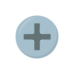 Fototapeta premium Stylized Phillips Screw Head Viewed from Above