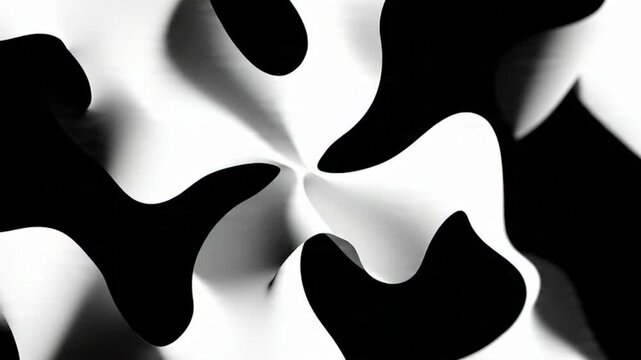 Black and white abstract background with swooping shapes