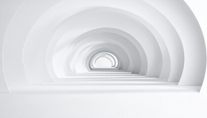 Obraz premium Layered paper cut-out forming depth toward an abstract horizon