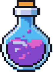 Obraz premium Pixel Art Magic Potion Bottle.