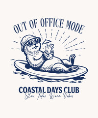 coastal days club t-shirt design © SAKIB