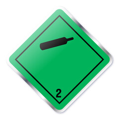 UN Class 2.2 Non Flammable Gas Transport Hazard Label Icon