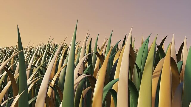 Green and Yellow Grass Field Landscape.