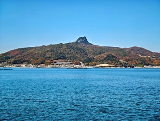 Fototapeta premium The Seto Inland Sea north of the Sanuki City Hall in Sanuki City, Kagawa Prefecture, Japan
