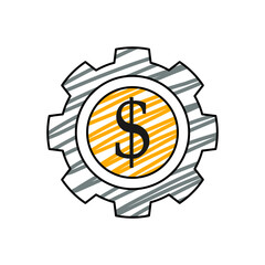 Money management icon on for personal and commercial use.