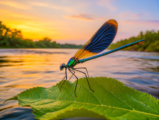 dragonfly on a leaf