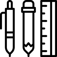 stationery line icon. Clean and minimalist vector icon for websites, mobile apps, presentations, and logos. Fully scalable and customizable for any project.