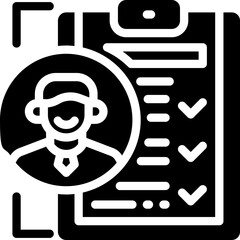 qualification glyph icon. Strong and solid vector icon for websites, mobile interfaces, presentations, and visual branding. High quality and easy to edit.