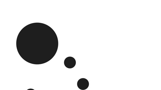 Small balls are extracted or separated from a large circle or ball and fall into the abyss.