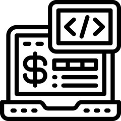 developer line icon. Clean and minimalist vector icon for websites, mobile apps, presentations, and logos. Fully scalable and customizable for any project.