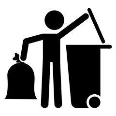 Vector icon for "Trash Pickup Day" announcement