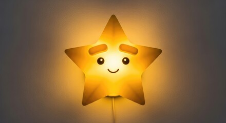 Cute Star-Shaped Night Light for Childrens Room.
