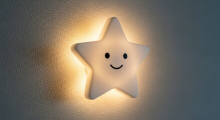 Cute Star-Shaped Night Light for Childrens Room.