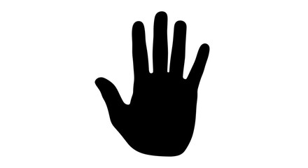 Obraz premium Black Hand Gesture Symbol.