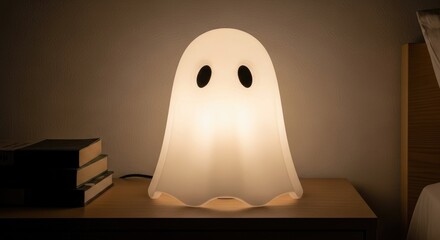 Ghost Lamp Illuminating a Cozy Room.