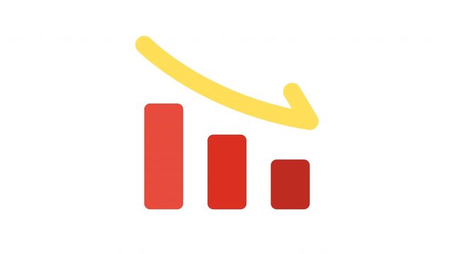 Market Decrease Graph Motion Graphic