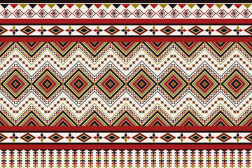 Retro Native Abstract Geometric Ethnic Pattern.