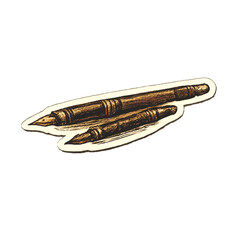 fountain pen isolated on white