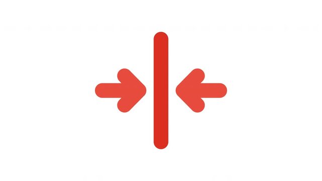 Animated Compress to Center Symbol