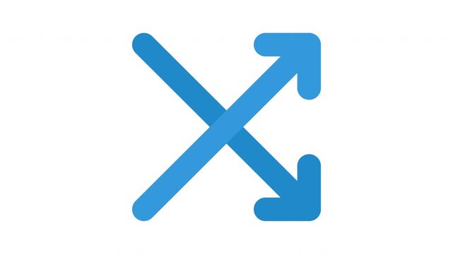 Animated Shuffle Arrows Crossing Icon