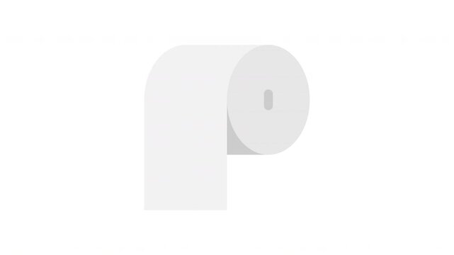 Motion Icon of Toilet Paper Roll