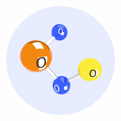 atom symbol on white background