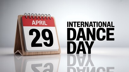 A calendar reminder of international dance day on april 29, celebrating the art form globally.