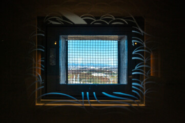 牛久大仏 展望フロアの窓