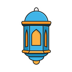 Lantern icon. Ramadan. Lantern for Muslims on a white background. Islam, Muslim, Arabic. Isometric design style.