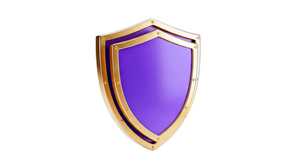 Gold and Purple Shield with Rivets