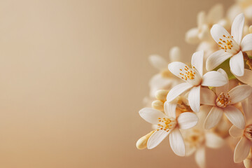 白い花の咲くエレガントな背景