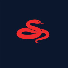 Obraz premium Snake icon vector art silhouette illustration.