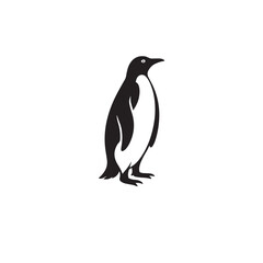 Penguin logo vector icon silhouette illustration.