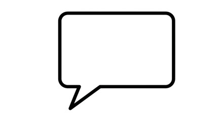 Naklejka premium Black outline of speech bubble for communication messaging