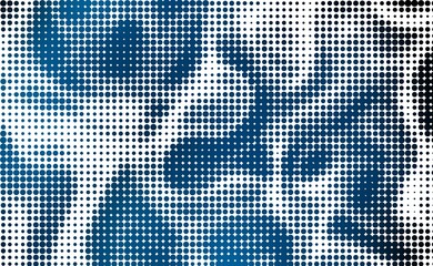 Blue halftone overlay pattern background printing raster Grunge Dotted illustration Abstract illustration texture of dots gradient texture Vanishing polka dot Repeating dots grad