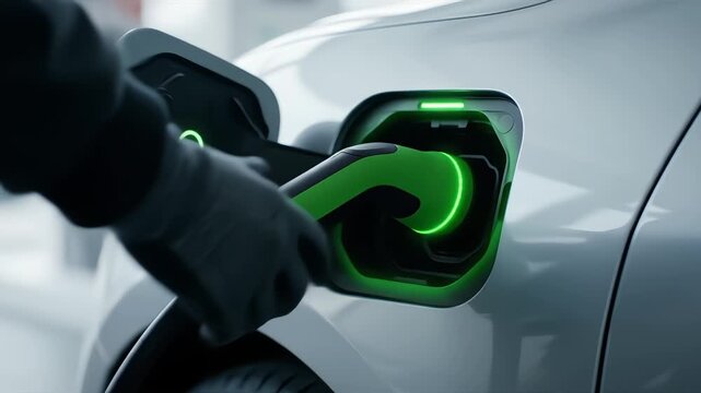 Electric Car Charging Station Plug EV Concept