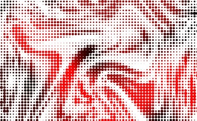 Red halftone overlay pattern background printing raster Grunge Dotted illustration Abstract illustration texture of dots gradient texture Vanishing polka dot Repeating dots grad