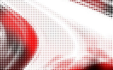 Red halftone overlay pattern background printing raster Grunge Dotted illustration Abstract illustration texture of dots gradient texture Vanishing polka dot Repeating dots grad