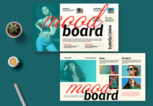 Creative Fashion Mood Board Presentation Template