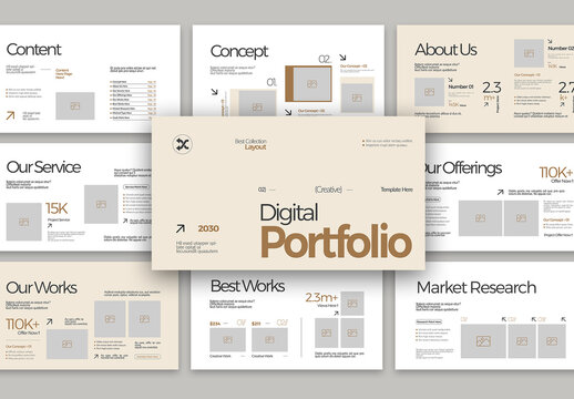 Digital Portfolio Presentation Template Layout