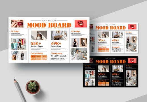 Fashion Mood Board Template Layout